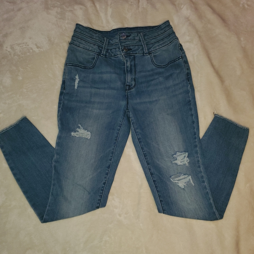 Distressed jeans